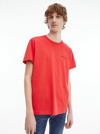 Calvin Klein Ruhák HU509415 | Calvin Klein Organic Cotton Back Logo Férfi Póló Piros
